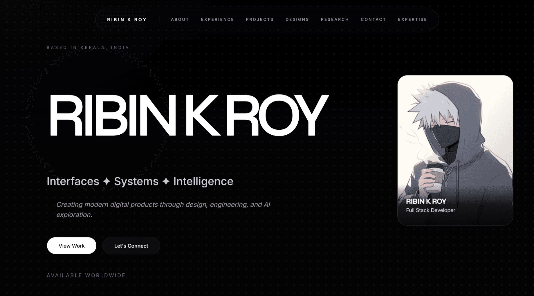 Interactive Developer Portfolio preview